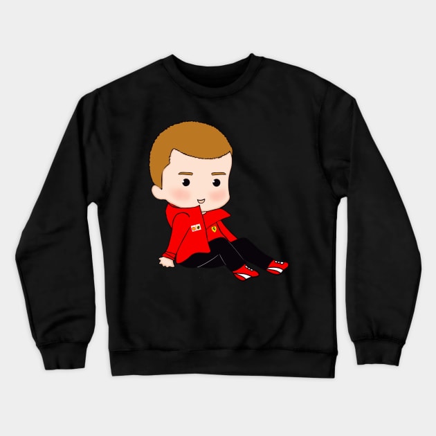 Seb Vettel Crewneck Sweatshirt by cutedrivers